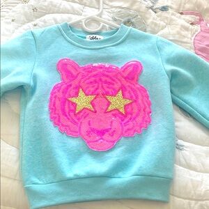 Lola and the boys tiger sweater . Like new worn once